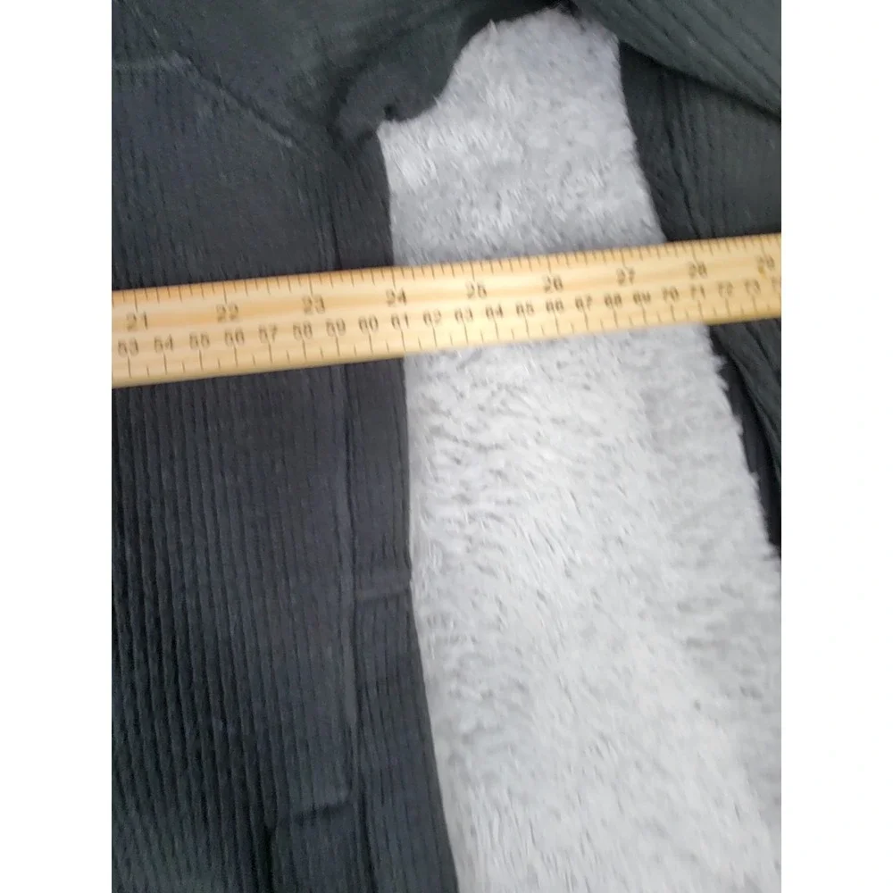 The North Face Mens Full Zip Fleece Waffle Micro Grid Jacket Black Size XL